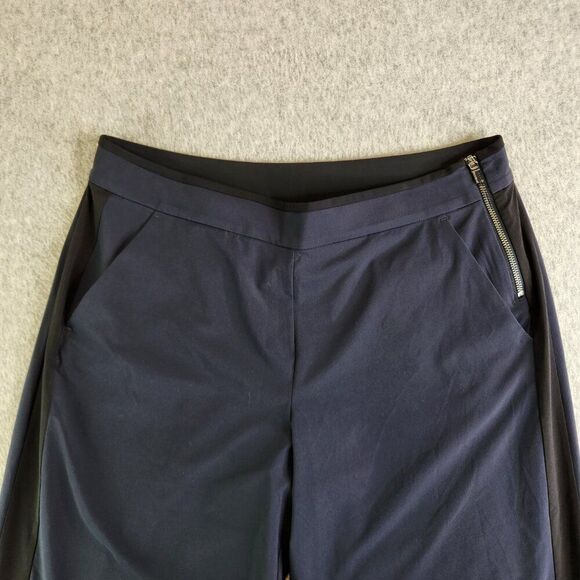Athleta Pants Womens 14P Blue Gramercy Track Trouser Snap Hem Office Commute - Picture 2 of 15